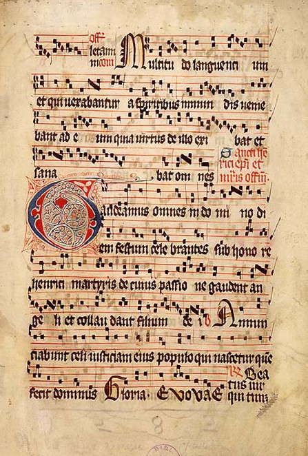 Graduale Aboense, hymn book of Turku, Finland. 14th-15th century